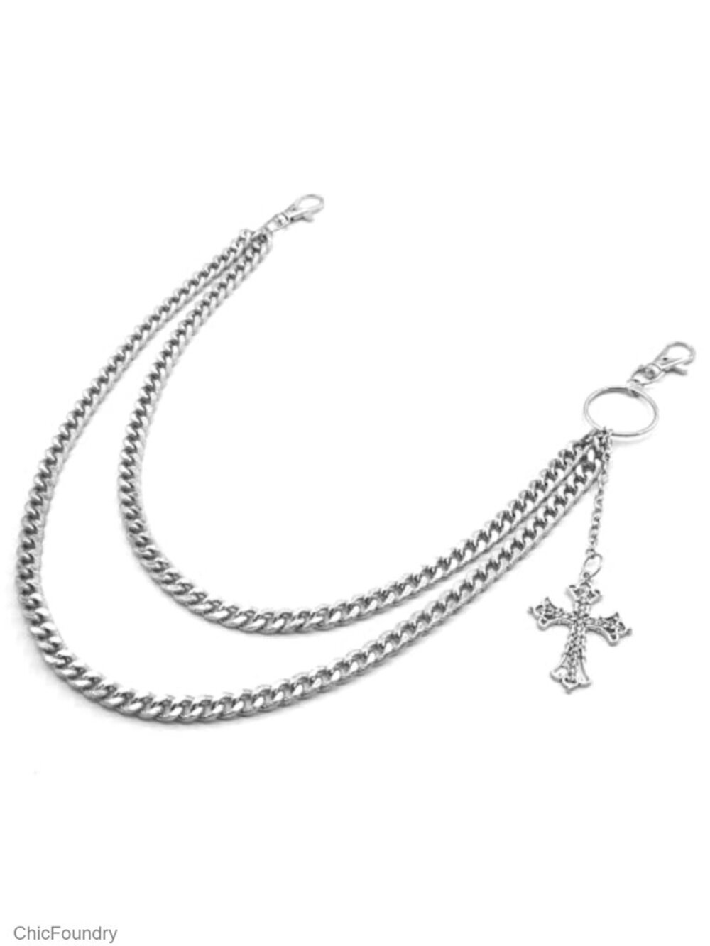 Goth Punk Pants Chain Wallet Chain for Jeans, Stainless Steel